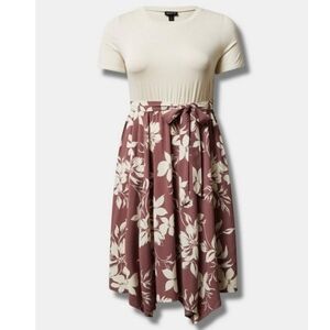 Torrid Super Soft & Stretch Challis Hanky Hem Midi Dress - Size 2